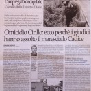 Omicidio Cirillo: ecco perché i giudici hanno assolto il maresciallo Cadice